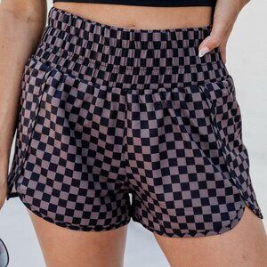 Elastic Waist Checkered Shorts for Stylish Comfort